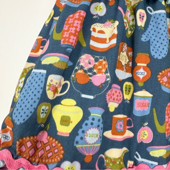 Matilda Jane Girl's Little Sweetie Dress Tea Cups Tea Pots 12-18 M‎ - Picture 4 of 7